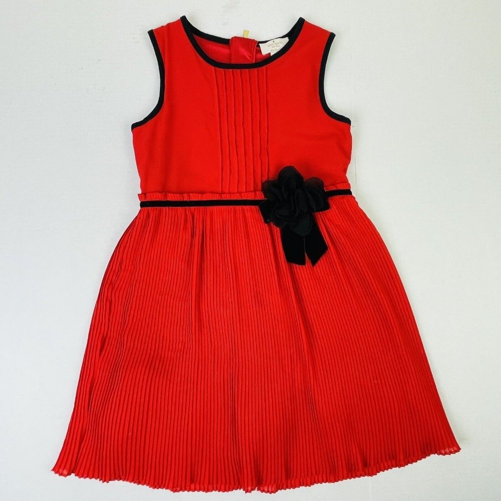 kate‎ spade Red Lace Party Dress Girls 10Y Lined Tulle Christmas Bow Pageant EUC